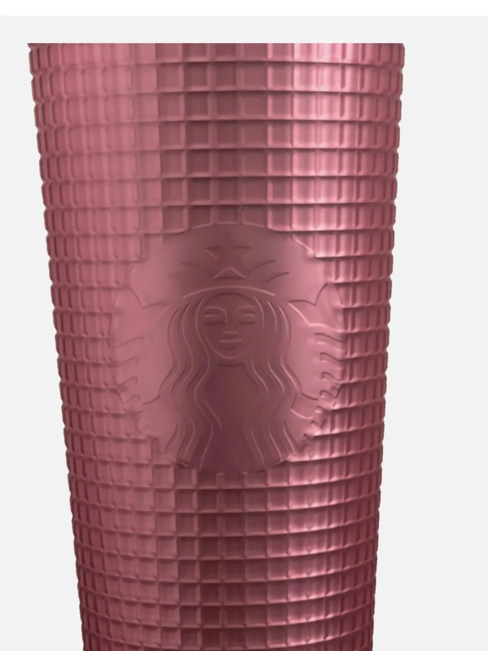 NWT Starbucks Maroon Burgundy Metallic Venti Cold Cup Tumbler 24oz
